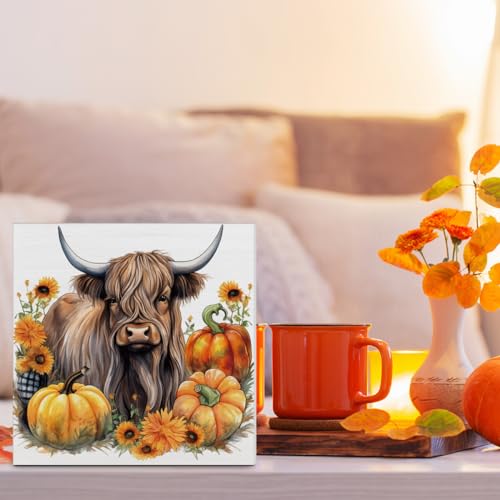 Farmhouse-Fall-Decor-Autumn-Decorations-Pumpkin-Cow-Wooden-Sign-Fall-Home-Decor-Indoor-for-Desk-Table-Shelf-5-X-5-Inches Farmhouse Fall Decor Autumn Decorations Pumpkin Cow Wooden Sign Fall Home Decor Indoor for Desk Table Shelf 5 X 5 Inches