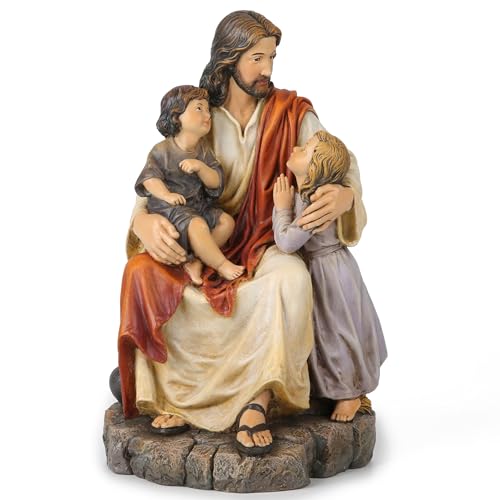 8.8-Inch Jesus With Children Statue