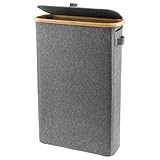 BAODBF Badezimmer Organizer,Toilettenpapier Aufbewahrung,Klopapier Aufbewahrung,Toilettenpapieraufbewahrung mit Deckel,43×17×66cm(grau)