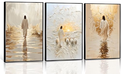 Recopilación de Impresiones sobre lonas disponible en línea para comprar. 45 Esejchiam - 3 piezas de Jesús caminando sobre el agua, lona para decoración de pared, impresiones de cordero de Jesús, pinturas y cuadros de paloma, carteles cristianos para...