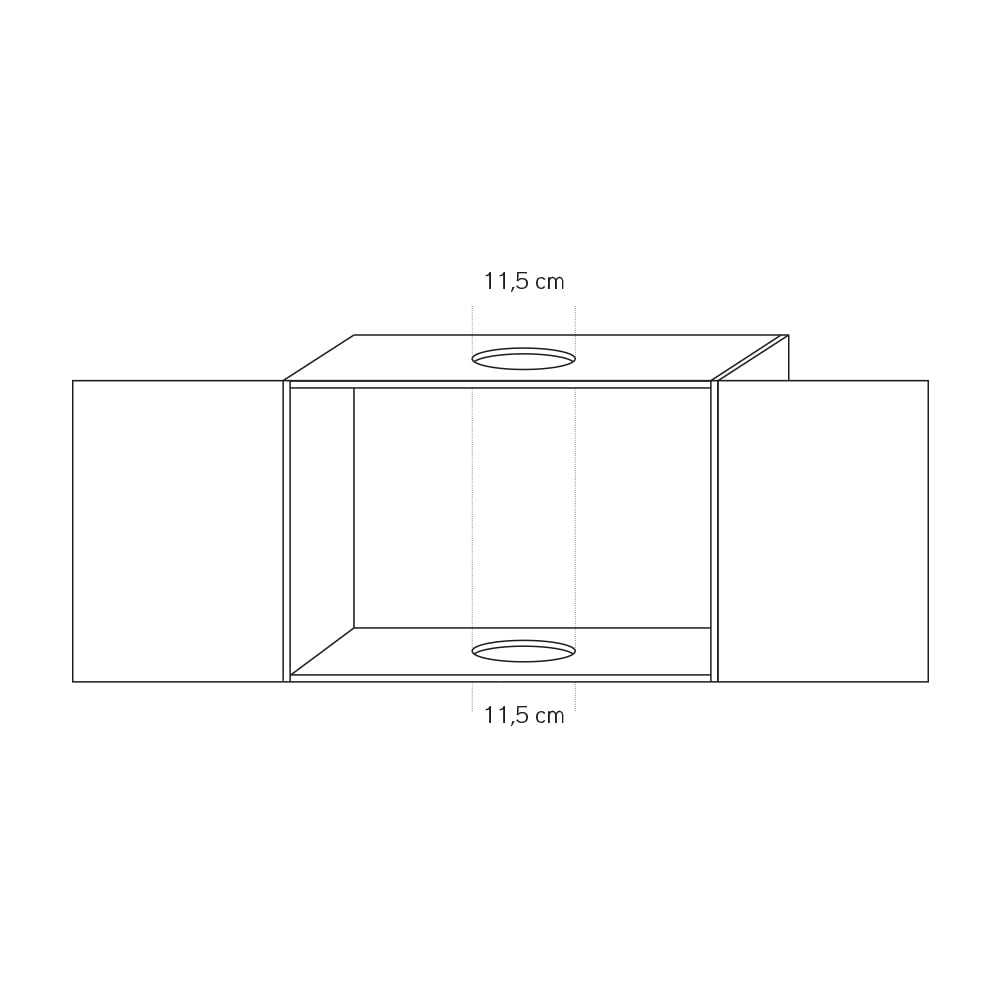 REDÒKASA Pensile per cucina componibile da 60 cm con un'anta, realizzata in legno 100% MADE IN ITALY disponibile con/senza Cappa (Senza Cappa, Bianco)