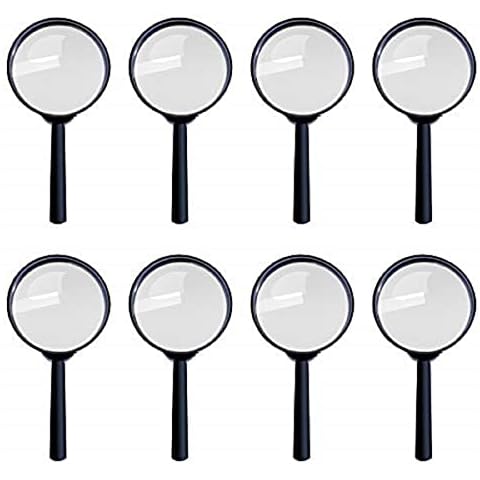 GOLDGE 8pcs Lightweight Handheld Magnifying Glasses Cover