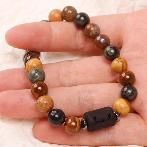Pulsera zodiacal con cuentas de piedras para mujer miniatura 6