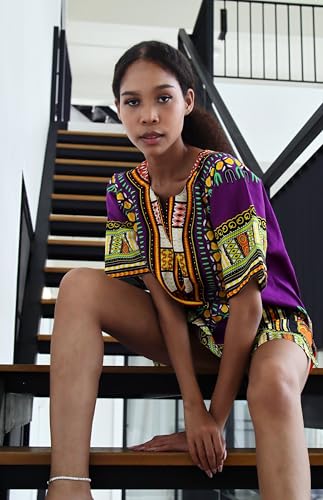 Image of DA'IKI Dashiki Cotton Shirt African Tribal Kaftan Boho Caftan Unisex