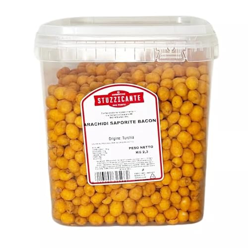 Stuzzicante Arachidi Saporite Gusto Bacon Secchiello da 2,3 Kg