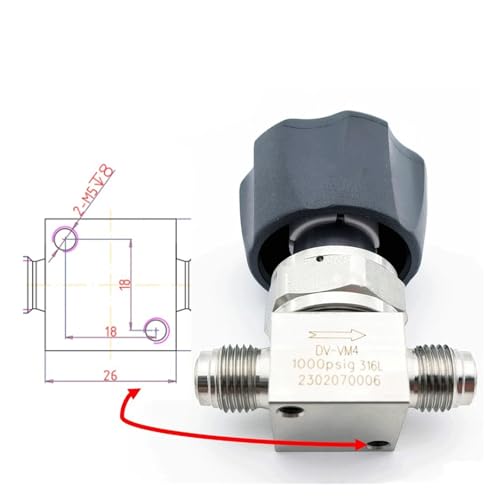 Vanne à membrane en acier inox 316L BA de haute précision pour fluides - 5