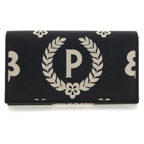 Pollini Heritage Maxi Central Logo Wallet grand portefeuille à rabat fonctionnel