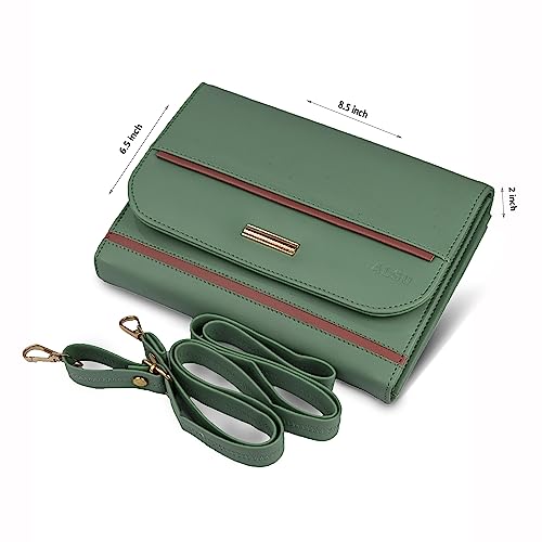 Image of ALSU Women's trendy Sling Bag | handbag | purse | crossbody bag| deattachable straps | adjustable straps |card slots 4| side bag| phone pocket