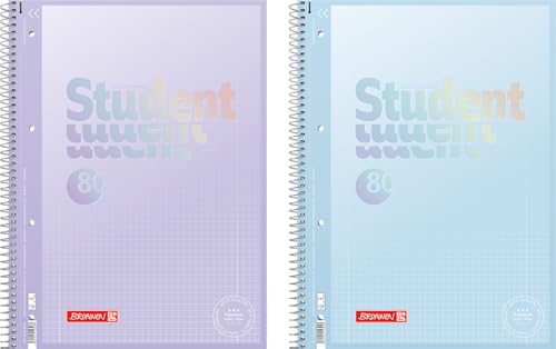 BRUNNEN Collegeblock Premium Student Pastell 2 | A4 Lineatur 28 80 Blatt 1 Stück