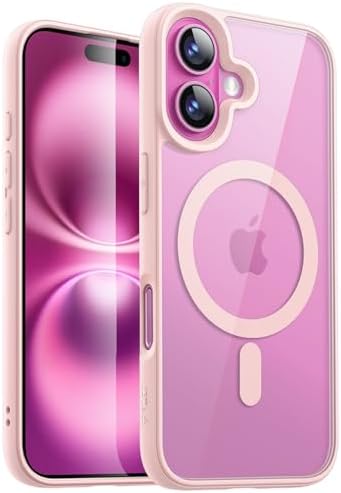 LXURY Funda Magnética Para IPhone 15 Pro Max/15 Pro/15 Plus/15, Ultrafina, Esmerilada, Protección De Cámara, Soporte De Carga Inalámbrica, Blanco, 15 Pro Max