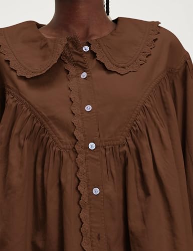 Peter Pan Collar Shirt Blouses for Women3