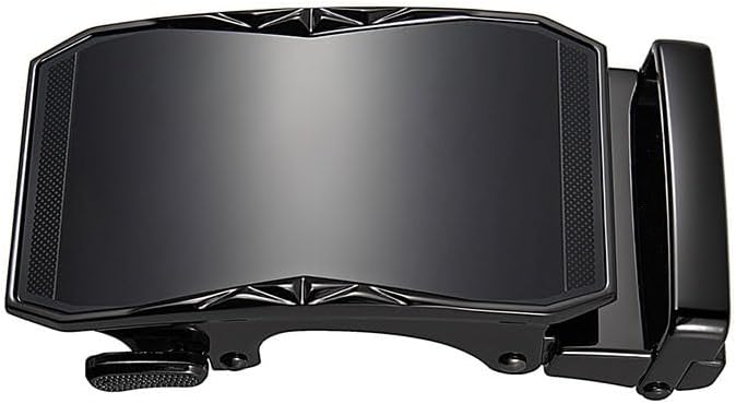 Black Square Metal Automatic Buckle for Men Casual Versatile Belt Replacement