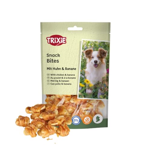TRIXIE Premio Banana Chicken | 6 x 100 g | Ergänzungsfuttermittel für Hunde | Mit Huhn und Banane | 61% Fleischgehalt | Glutenfreie Rezeptur | Ohne Zuckerzusatz
