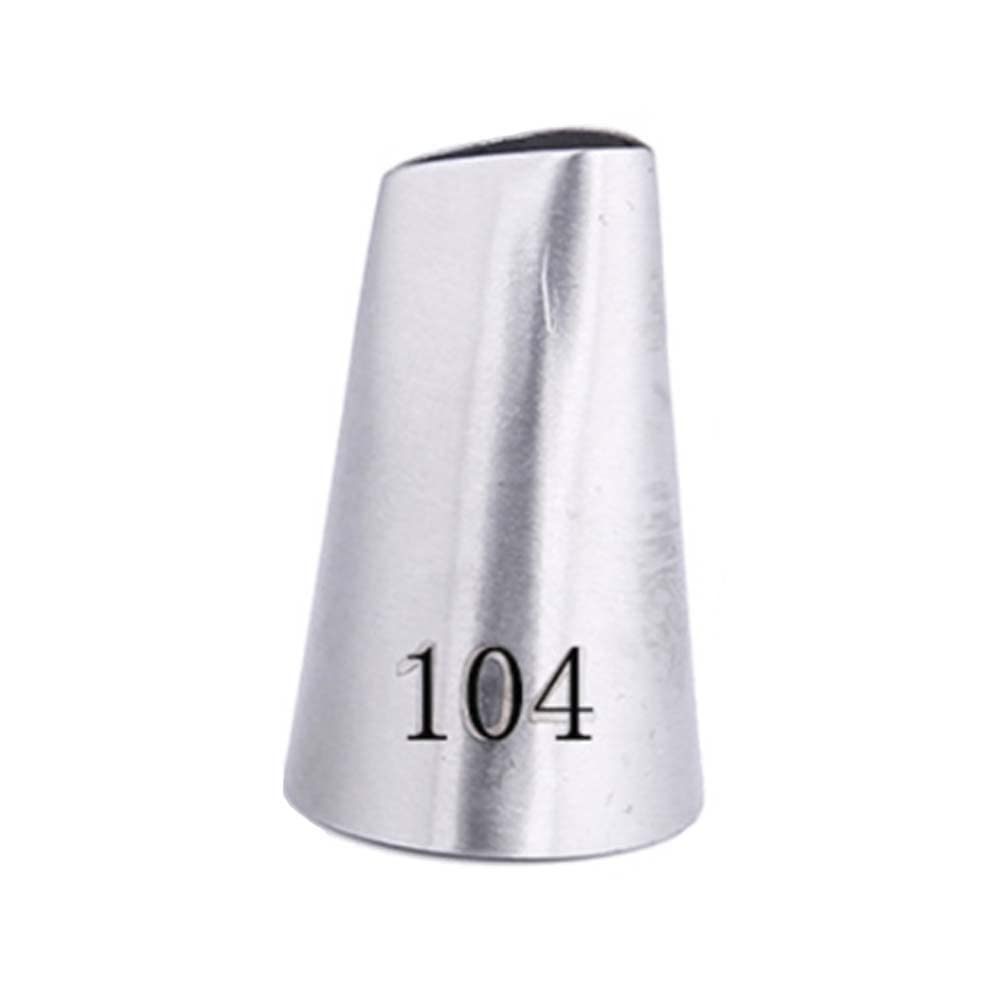 Reland Sun Cream 1Pc 304 Stainless Steel Piping Tip Cake Piping Rose Snow Top Cake Topping Cookie Baking Tool (104)