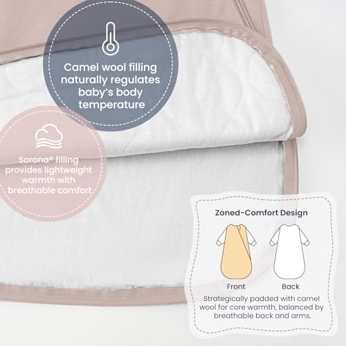 Image of Unisex Sleeping Bag for Babies and Toddlers 1.0 Tog Sleep Sack 6-18 Months, Newborn Sleep Sack, Wearable Blanket Baby, One Piece Long Sleeves, Gifts for Baby