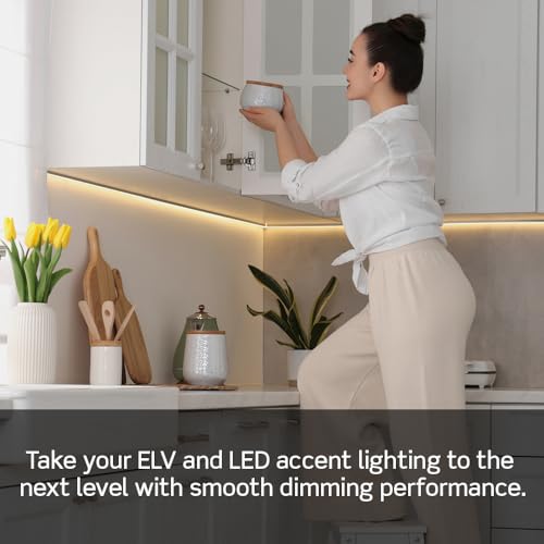 Image of Leviton Decora Smart ELV /LED, Phase Selectable Dimmer Switch, Wi-Fi 2nd Gen, Neutral Wire Required, D2ELV-1BW, White