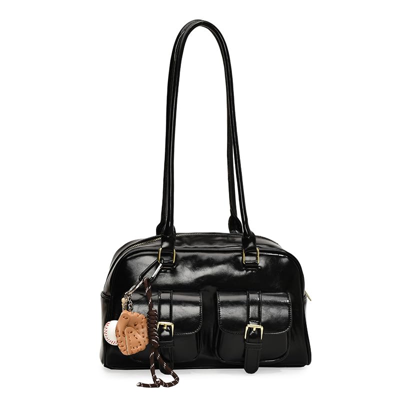 Tote Bag for Women Cute Purses Fashion Shoulder Bag Aesthetic Coquette Blokette Handbag Trendy Purse Preppy Y2k Purse (black)