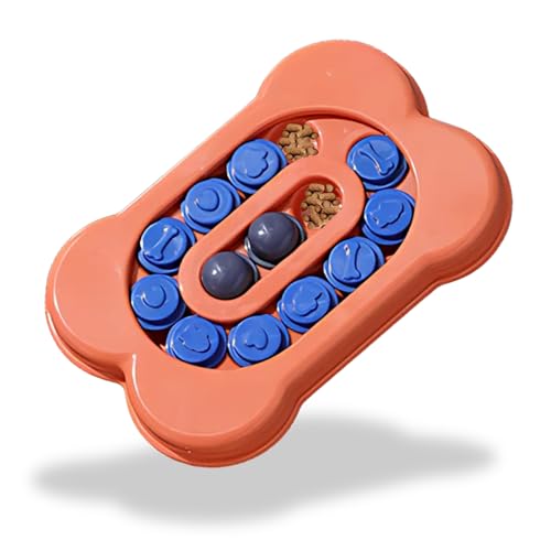 ozgram 知育トイ ノーズワーク 【ボーン】 【ピンク】 犬 猫 食器 おもちゃ 早食い防止 トレーニングボード おやつ探し ストレス発散 脳トレ 丸洗い可 スライド式