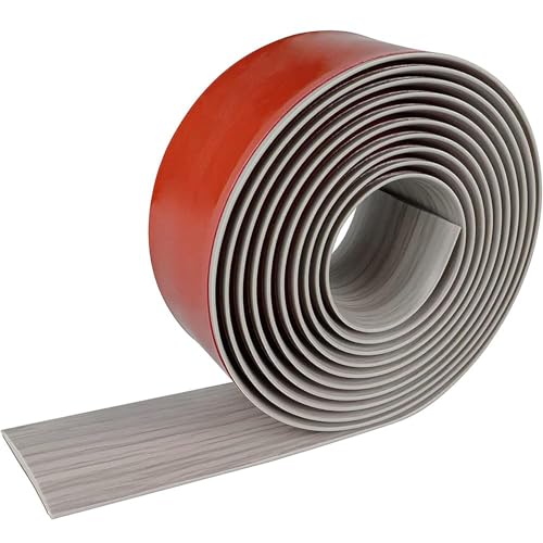 GOUZIBHD Tira de Transición de Piso,Flexible Tira de Umbral de Autoadhesivo,Perfil de Transición,Tira Divisora Plana para Inicio/Puerta/Suelo,Tira Divisoria de Puerta de Piso(Size:3.3ft/1m)