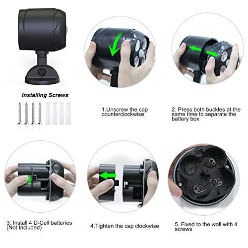 Motion Sensor Outdoor Lights Battery Powered, Waterproof Battery Operated Outdoor Lights, 6000K Led Spotlight Outdoor, 8W 600 Lm Security Lights For Outside Garage And Yard (2 Packs) #TOP3