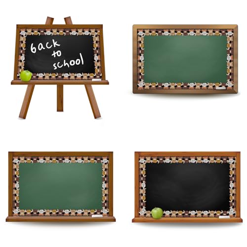 Image of Whaline 32.8 Ft Highland Cow Bulletin Board Borders | Cute Brown Cow, Die-Cut Rolled Border Trim, for Back to School Classroom Office Chalkboard Decoration