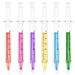 HXYTECH 12pcs Syringe Highlighter Fluorescent Needle Pen Precision Crossed Stationery Watercolor Pens with 6 Colors