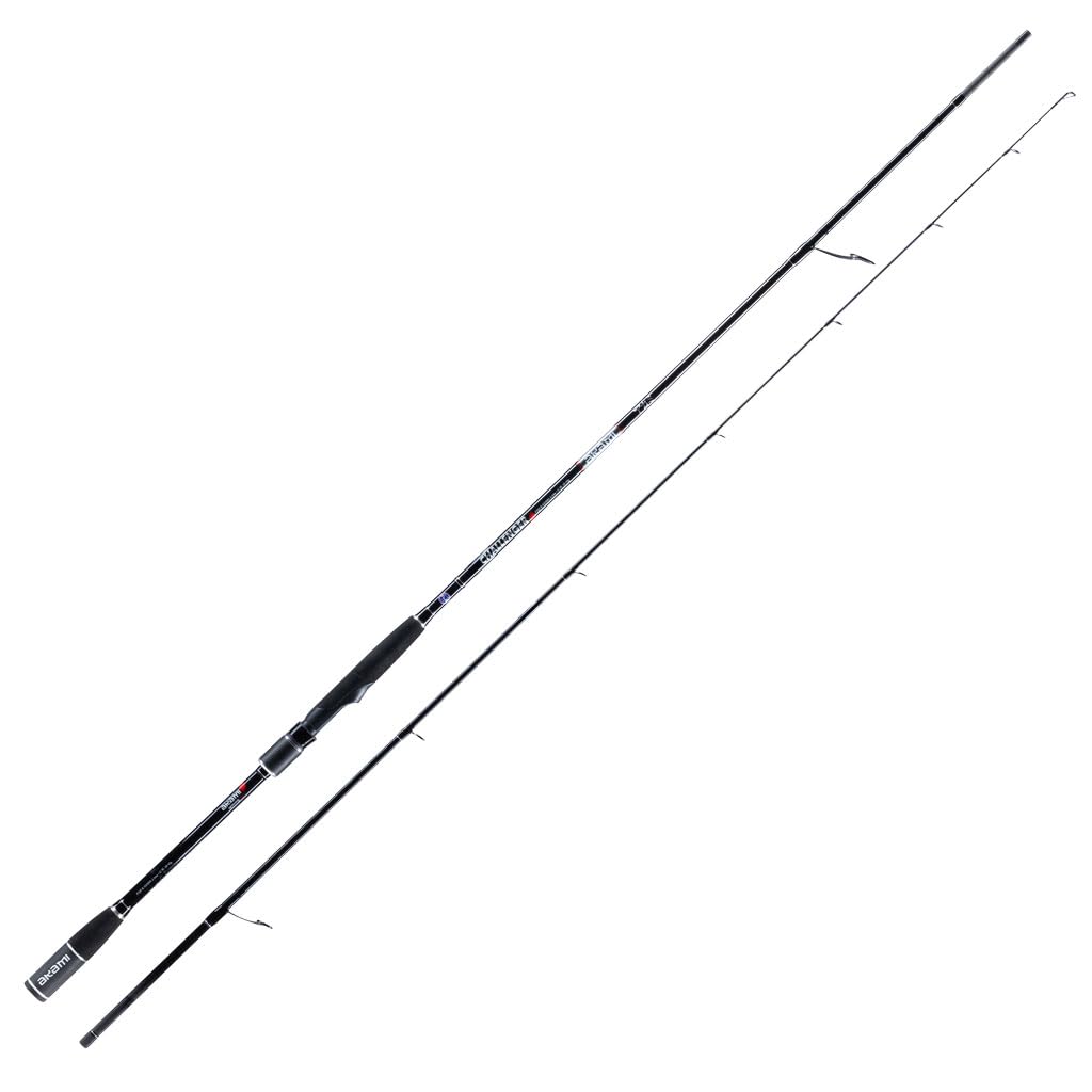 Akami Challenger Extra Fast Canna da Pesca in Carbonio 30T e Guide Fuji K Anti-Groviglio - Ideale per lo spinning e per Black bass, spigola, persico reale, luccio, aspio, serra