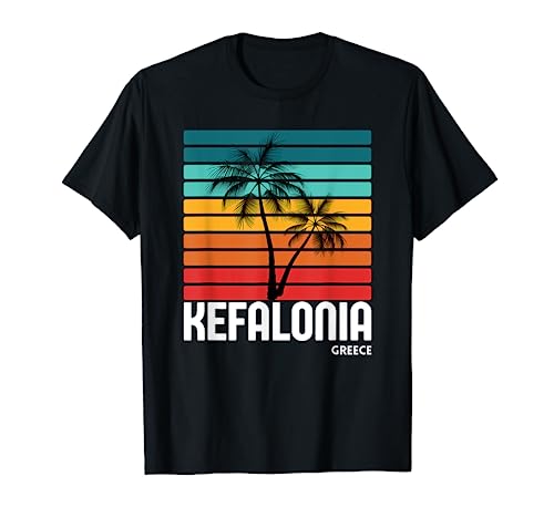 Cefalonia Grecia Vintage Beach Vacation Holiday Travel Camiseta