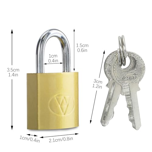 12 Packs Mini Luggage Locks with Keys Small Keyed Padlock for Locker,Suitcase,Gym,Travel Bag,Outdoors Backpack,Small Locks for Jewerly Box2