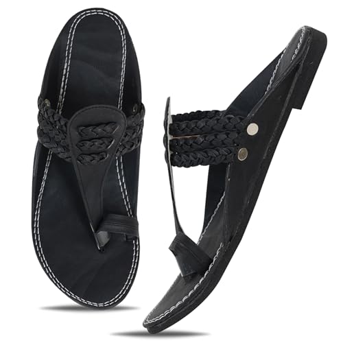 Image of DFR Ethnic Sandals For Boys Men, Comfortable Men's Rajasthani Slipper Chappals