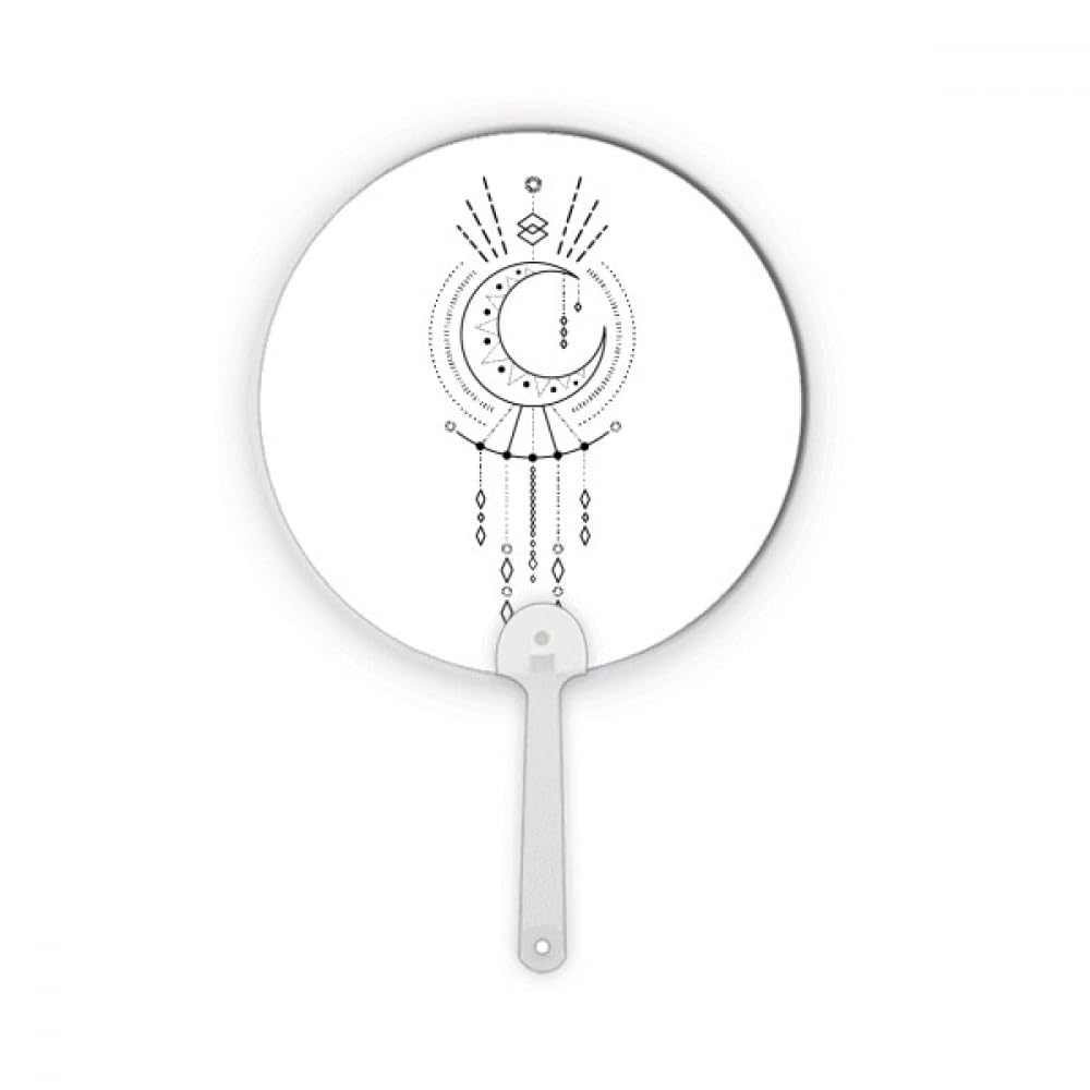 Motif géométrique rond avec totem lune et alien pour orner les murs de chambre