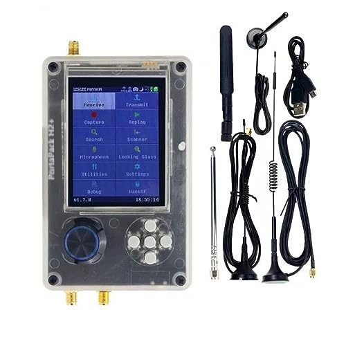 R9 V1.7.0 actualizado PortaPack H2 3.2 pulgadas pantalla LCD SDR Radio Kit plástico Shell 5 antenas Cable USB acabado