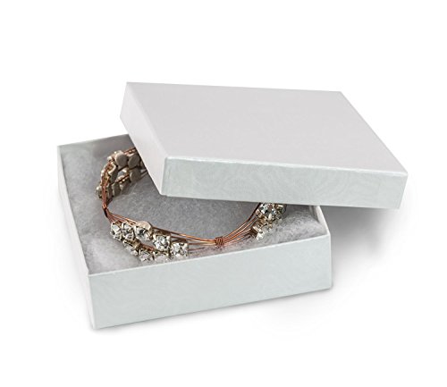 JewelrySupply White Swirl Jewelry Box #33 (Package of 20)