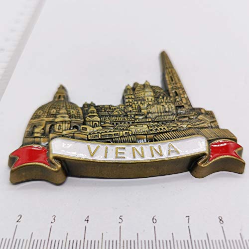 Imán 3D para refrigerador Austria Vienna metal miniatura 2