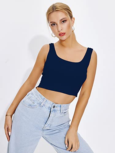 Image of Shasmi Women Crop Top, Ribbed, Stylish Tank Top, Soft and Comfy Fabric has Some Stretch