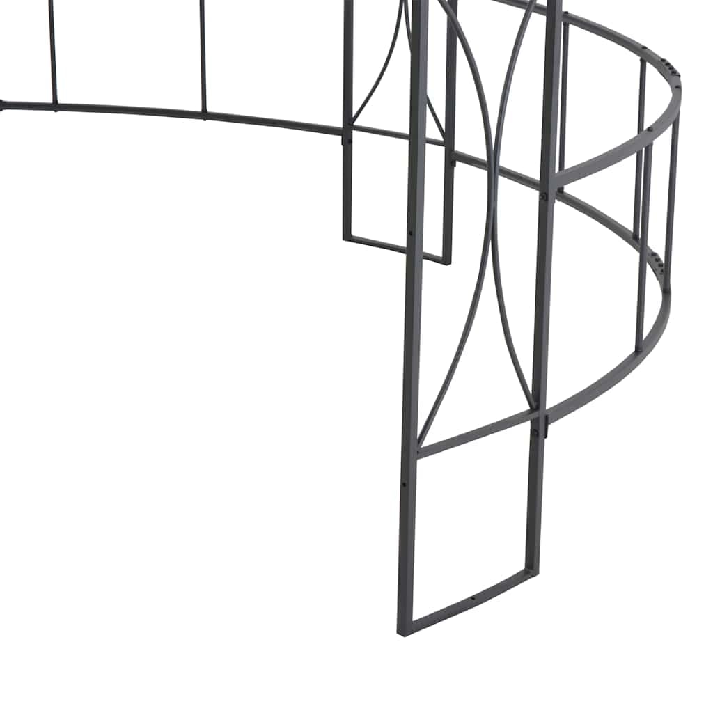 Pawilon 300 x 290 cm, antracytowy, z malowaną proszkowo stalową ramą, wodoszczelny dach poliestrowy, ochrona przed promieniowaniem UV i wentylacją, stabilny namiot imprezowy do ogrodu, na