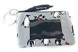 Vera Bradley Zip ID Wallet Gray Playful Penguins
