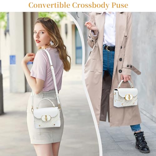 Image of Women's Recycled Leather Top Handle Tote Crossbody Work Bag