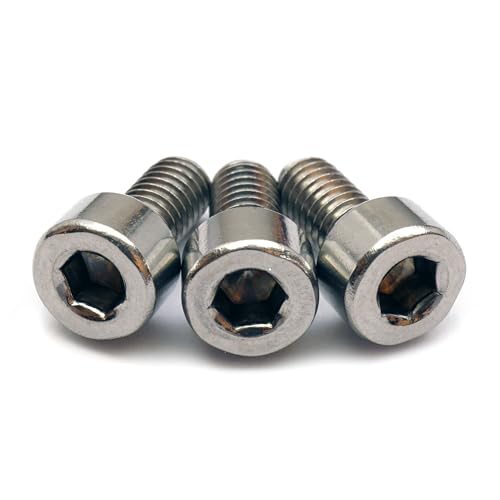 Stainless Steel screws (3) - Floyd Rose Style Guitar Locking Nut Screws Set - MonsterBolts (Qty 3, Stainless)