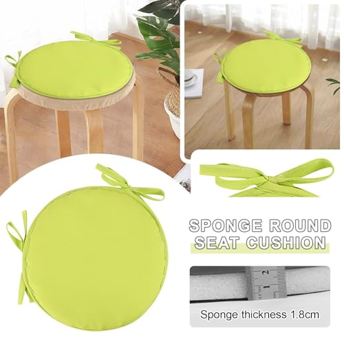 Coussin de jardin lavable et confortable lot de 4 rond vert menthe - 3