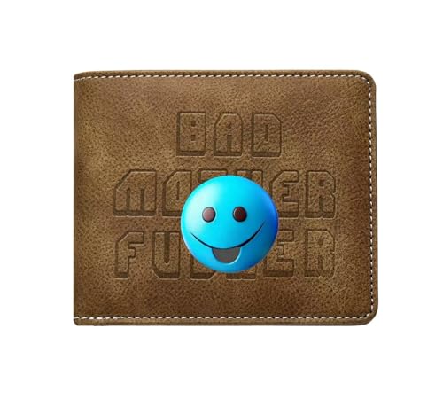 Image of Embroidered Bad Mother f ker Leather Wallet (green)