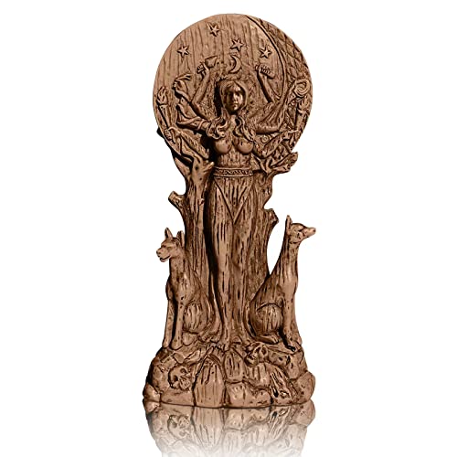 Estatua Diosa Hécate de Magia y Hechicería Oro