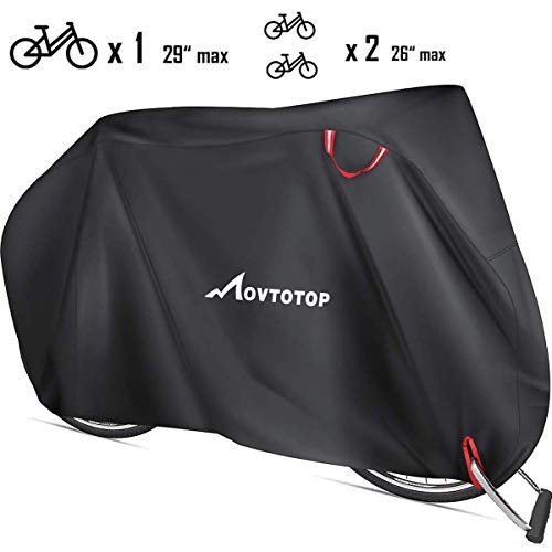 MOVTOTOP Bike Cover, Thicken Bicycle Cover Waterproof for Outdoor Storage, 29'' Heavy Duty