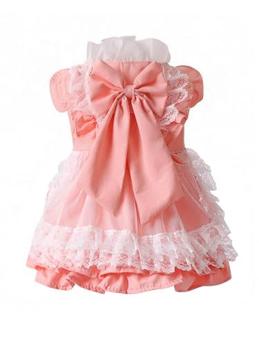Angrypet Valentines Day Cats and Dogs Pet Dresses Spring Summer Pets Clothes Small Puppy Tutu Outfits Pink Small