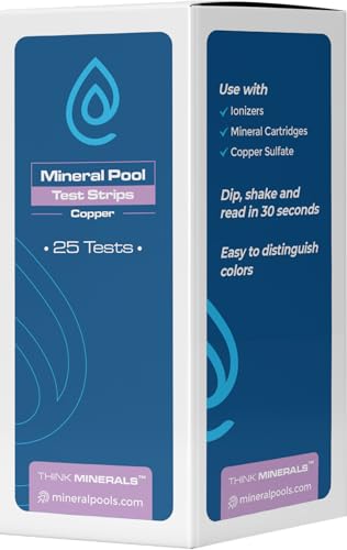 Copper Test Strips for Pool Ionizers Mineral Cartridges Copper Sulfate and Copper Algaecides