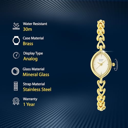 Image of Titan Raga Analog White Dial Women's Watch-NL2370YM01 /NP2370YM01