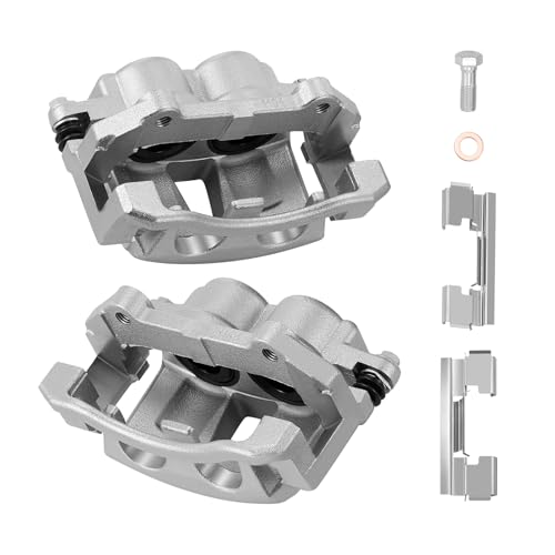 Image of BDFHYK 2pcs Front Disc Brake Caliper Assembly with Bracket Compatible with Jeep Commander 2006-2010 3.7L V6 /4.7L V8, Compatible with Jeep Grand Cherokee 2005-2010 3.0L V6 /3.7L V6 /4.7L V8 /5.7L V8