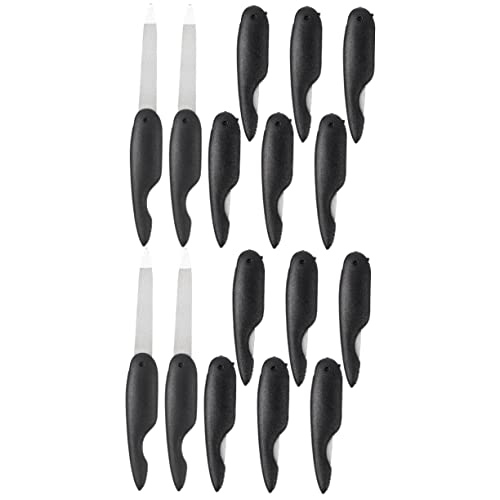 BELLIFFY 16個 折りたたみ爪やすり 爪ファイル ナチュラルネイル用の爪やすり ネイルバッファ nail polish nail gel 爪やすりストリップ 爪切り 腹筋 Black