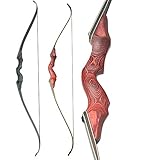 FWL Arco inverso, imitación de Madera de diseño, 30-60Lbs Libras Desmontaje Arco Kit, Entrenamiento al Aire Libre de Disparo para Adultos Principiantes,Gris