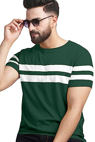 Image of AUSK T-Shirt for Mens Double Stripes on Chest
